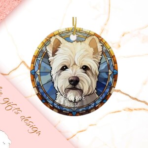 Maltese Christmas Ornament, Personalized Maltese Ornament, Maltese Gift, Maltese Christmas Tree Decor,  Maltese Decoration, rustic wood o 52