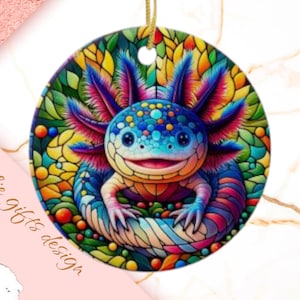 axolotl Christmas Ornament, Personalized axolotl Ornament, axolotl Gift, axolotl Christmas Tree Decor, axolotl Decoration, rustic wood o 428