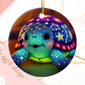 Turtle  Christmas Ornament, Personalized Turtle  Ornament, Turtle  Gift, Turtle, suncatcher,  Turtle Decoration, stain glass ornament 325