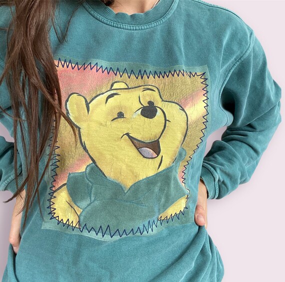 1990's green Winnie the Pooh Sweatshirt - image 3