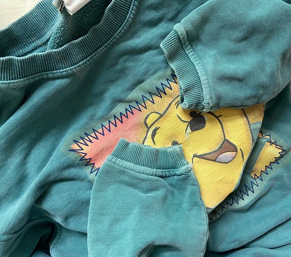 1990's green Winnie the Pooh Sweatshirt - image 5