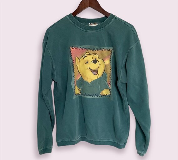 1990's green Winnie the Pooh Sweatshirt - image 4