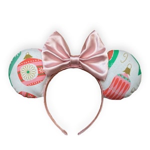 Pastel Christmas Ornaments Minnie Ears