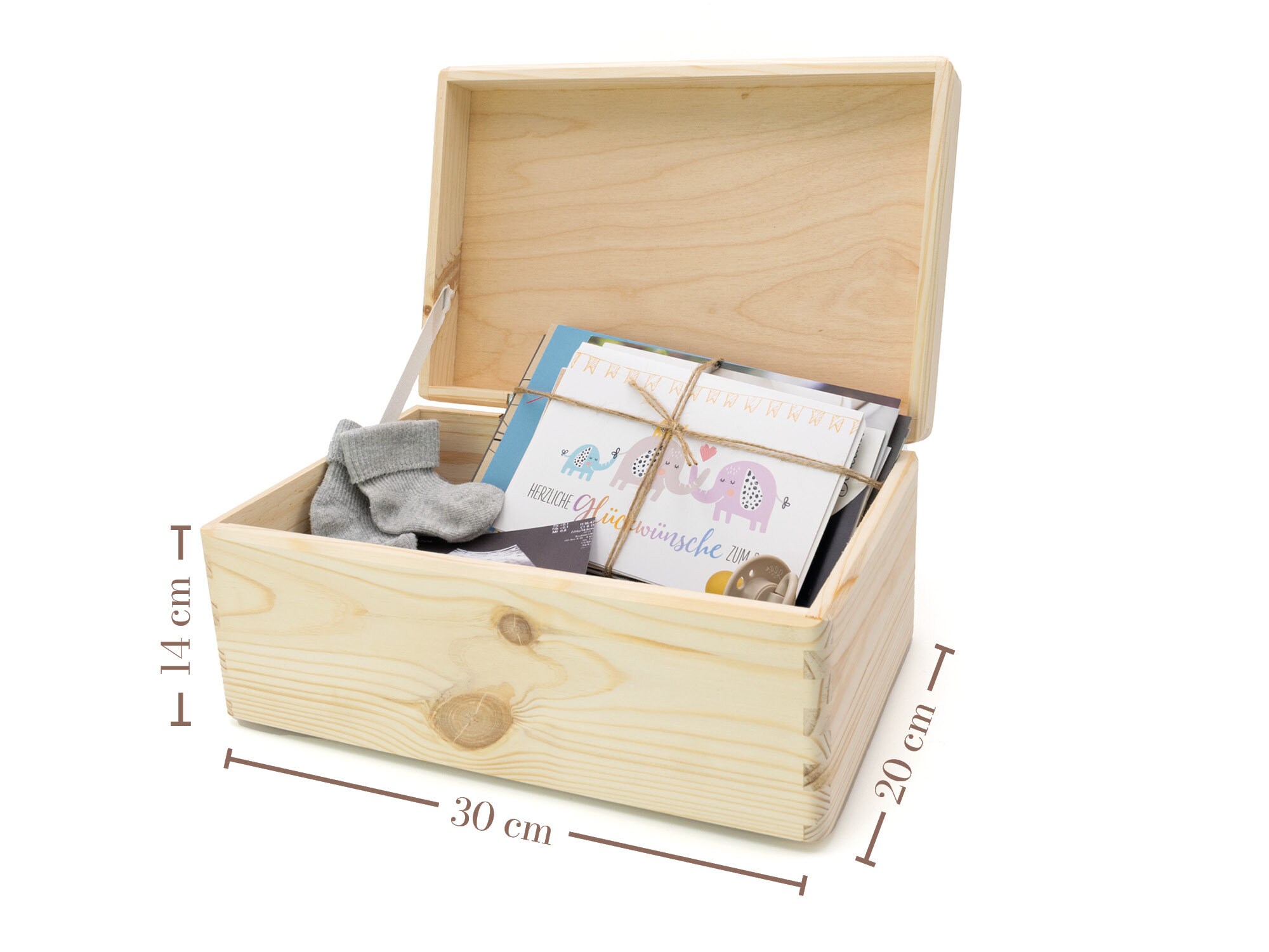 LittleStars Erinnerungskiste Hase - Personalisierbar Für Baby-Andenken