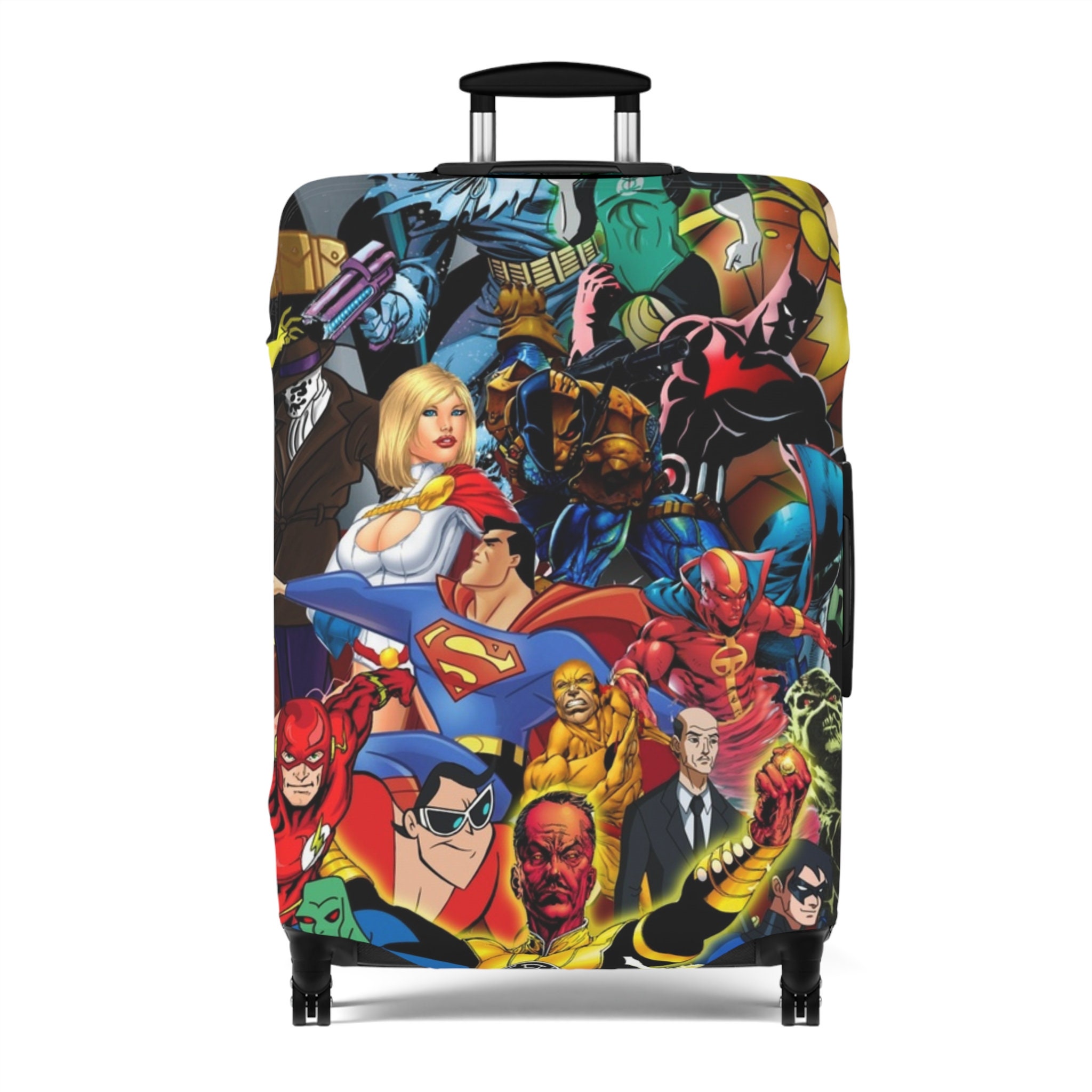 Discover スーパーヒーロー スーツケースカバー アニメーション映画 可愛い旅行ギフト