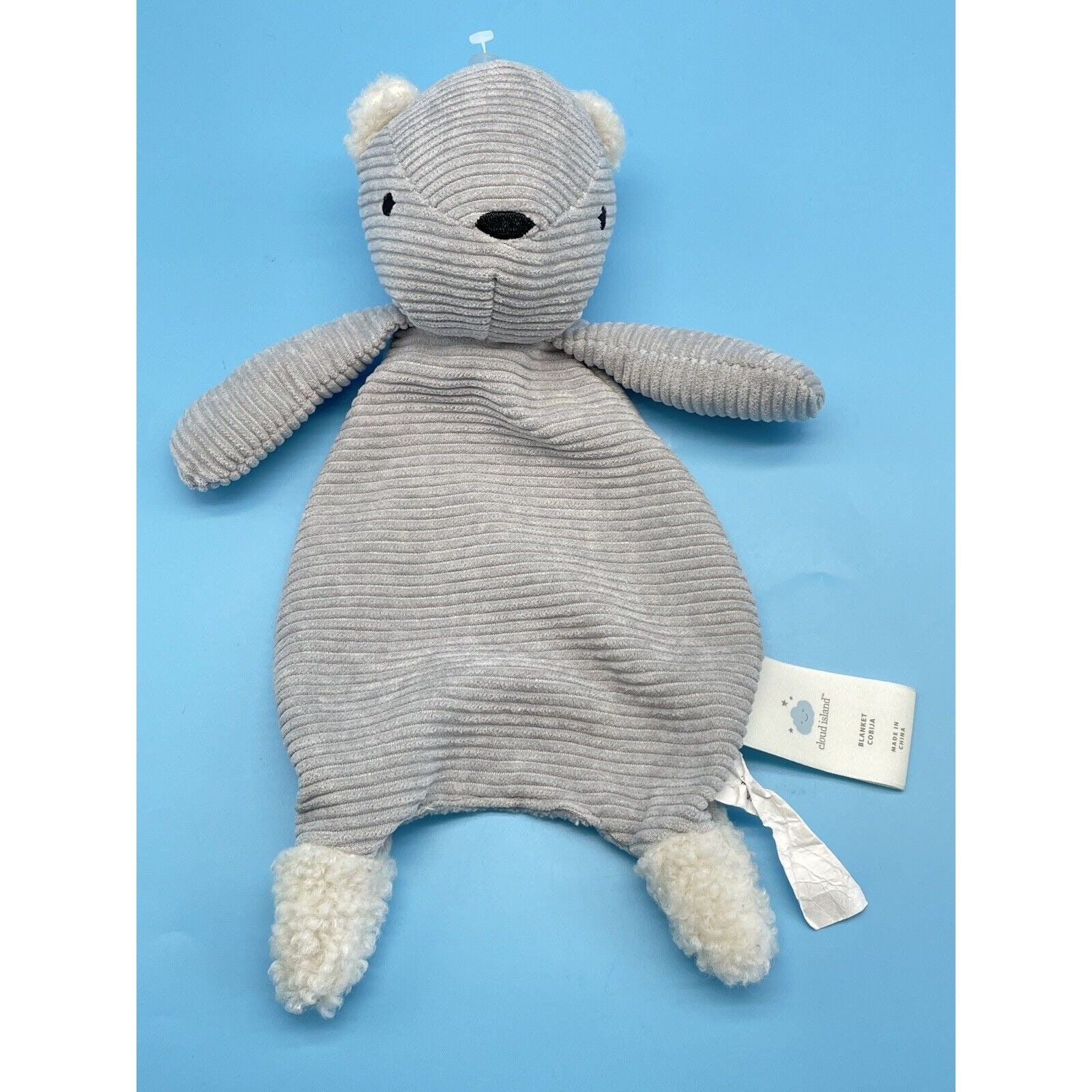 Cloud Island Teddy Bear Security Blanket 11 Gray Lovey Ribbed Corduroy Plush Etsy Australia