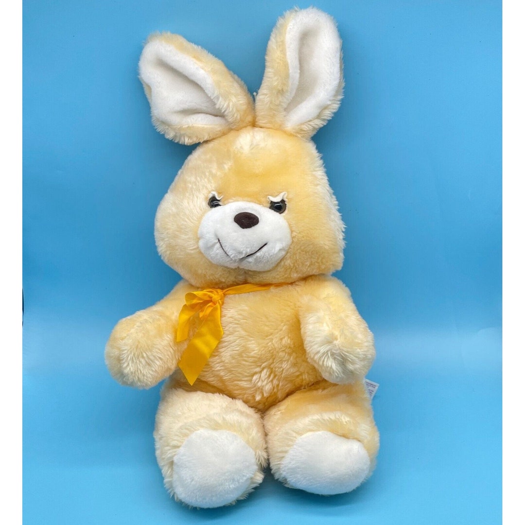 Vintage Deluxe Playthings Bunny Rabbit 20" With Ears Yellow Stuffed ...