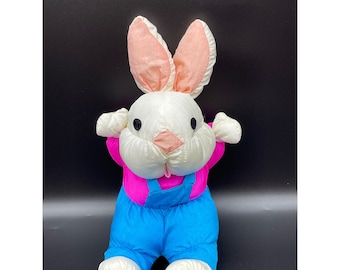 Details about   Vtg Dan Dee Nylon Rabbit Plush Bunny 14" Stuffed Animal Puffalump Style Easter 