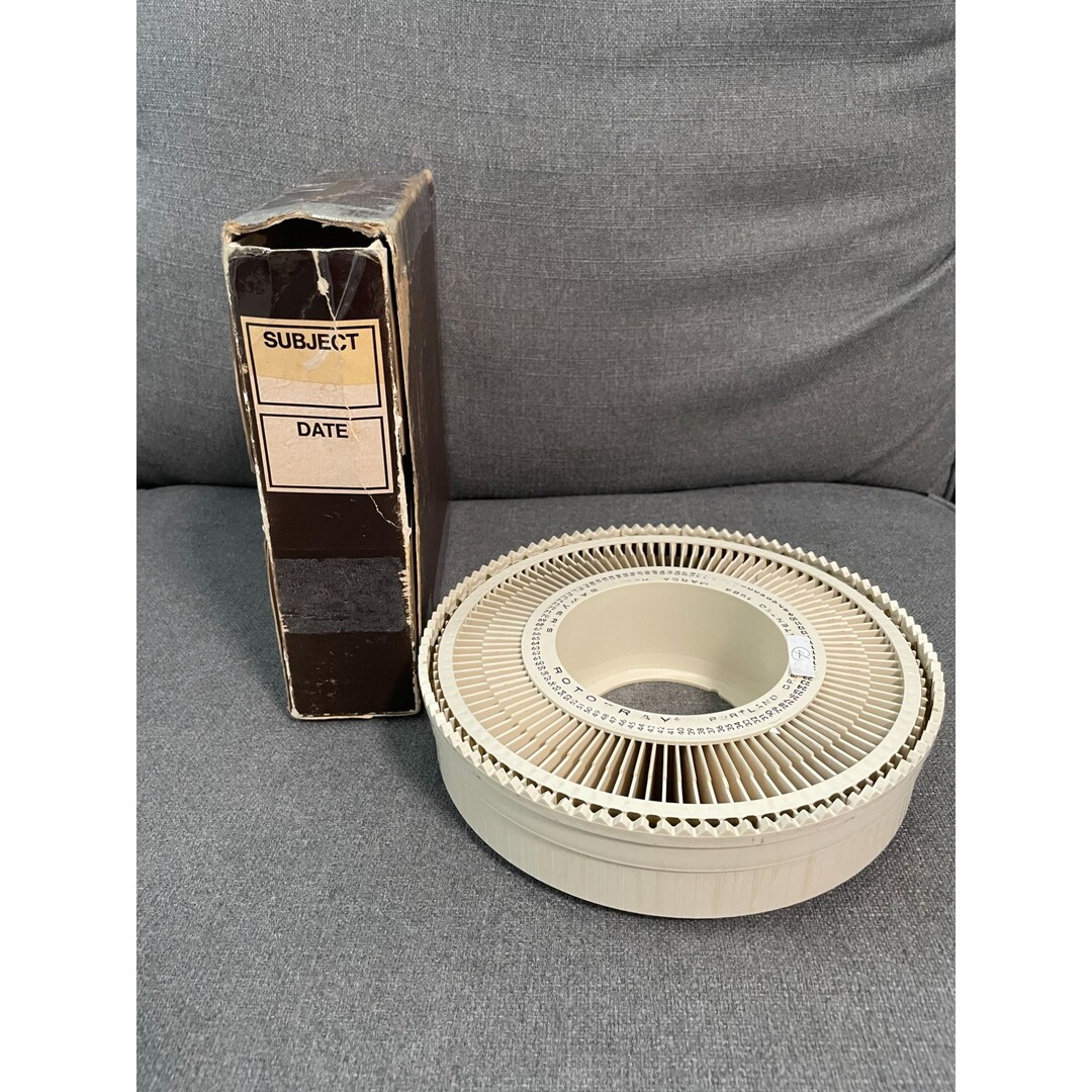 Vintage 1964 Sawyer's Rotoray Slide Tray Carousel Round Etsy