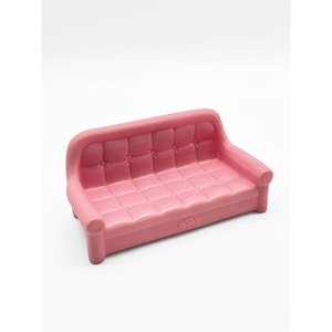 Lil Woodzeez sofá sofá 5 &quot;Reemplazo de muebles rosa para Playset Dollhouse