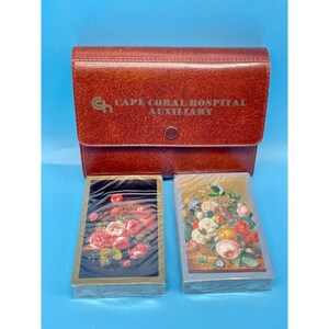 Vintage Cape Coral Auxiliary Hospital Whist Playing Card Game Set 2 Decks Case