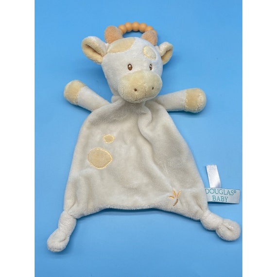 Douglas Baby Giraffe Beige Security Blanket Plush Toy Lovey Teething Ring Etsy Canada