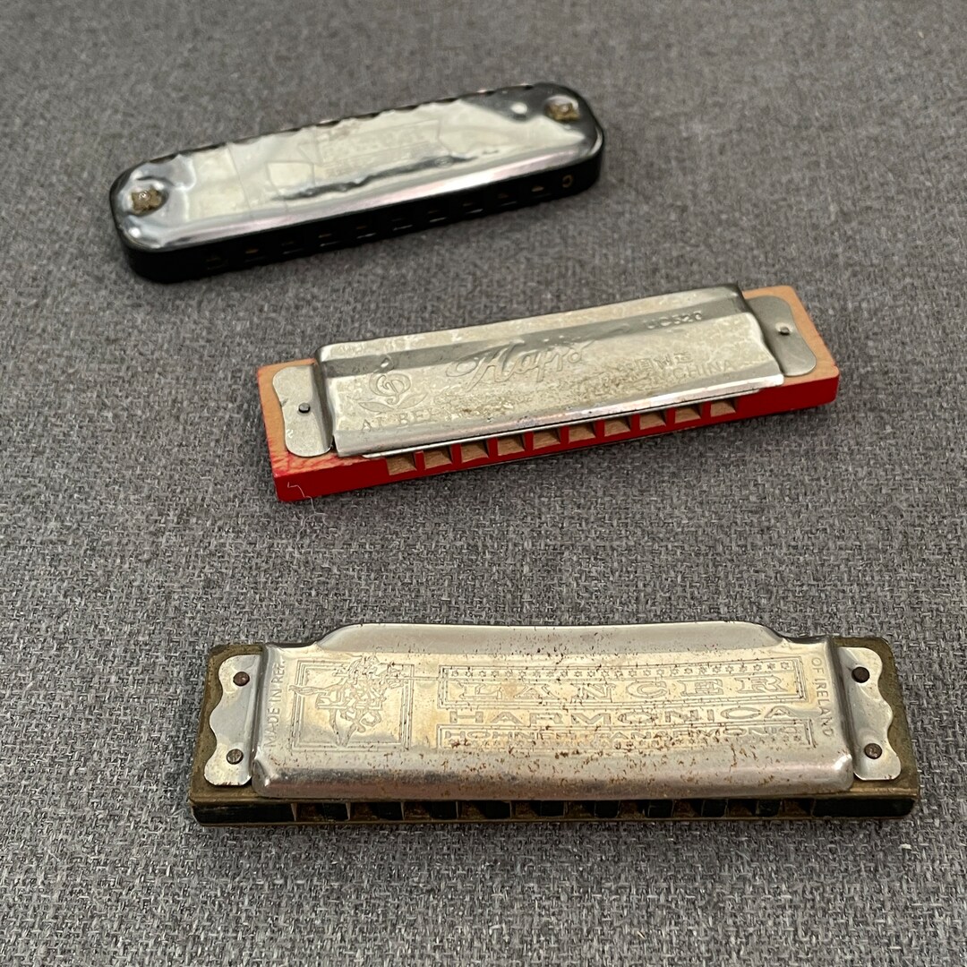 Vintage Harmonicas Mixed Lot of 3 Musical Wind Instrument Etsy