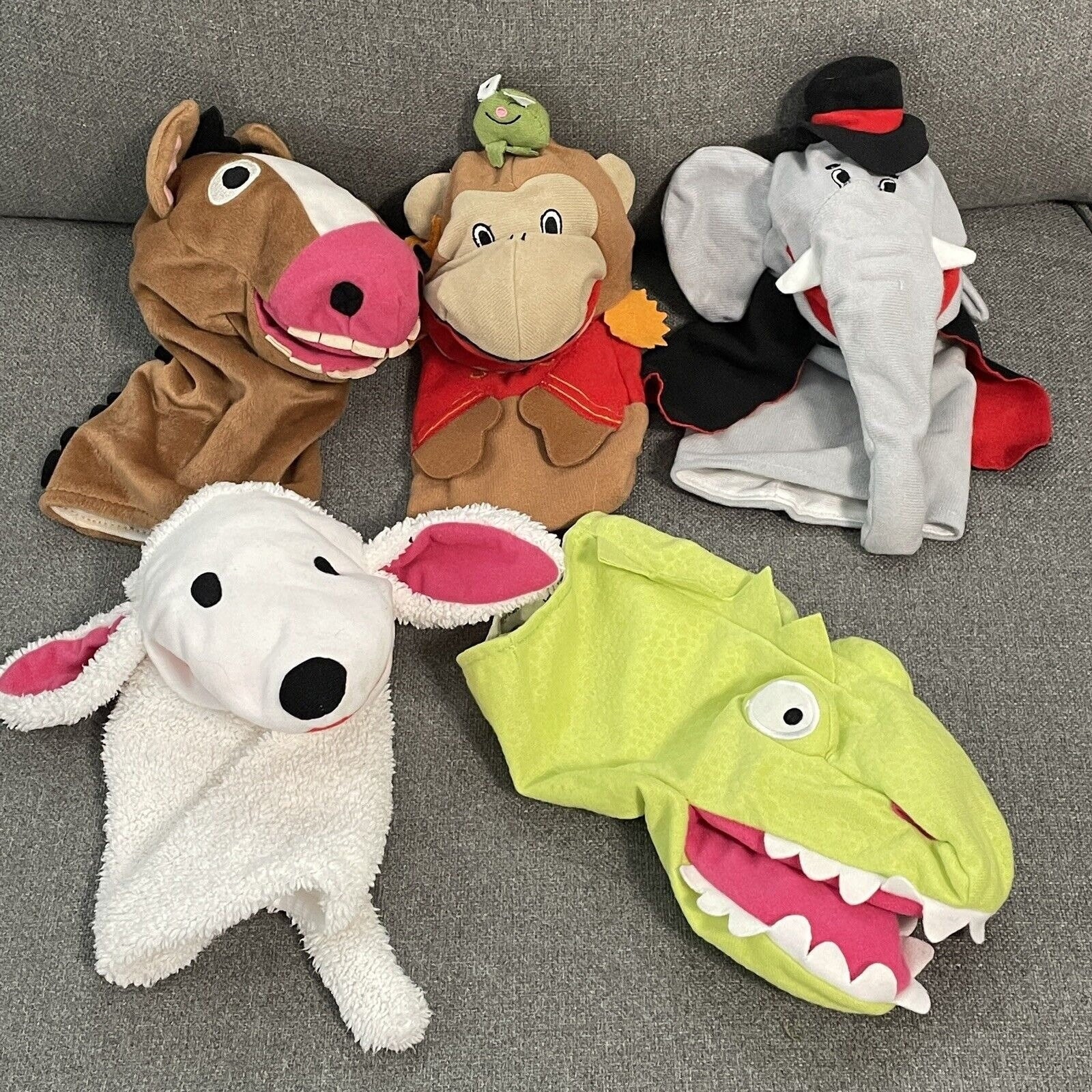 Toyvian 2 Pièces Marionnette Peluche De Point Jouet en Peluche De Poupée De  Doigt Jouets d'animaux en Peluche Jouet à Main Animal Poupées pour Enfants