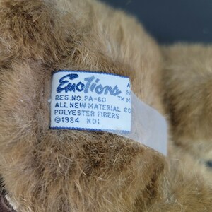 Vintage 1984 Emotions Mattel Teddy Bear 11 Brown Plush - Etsy