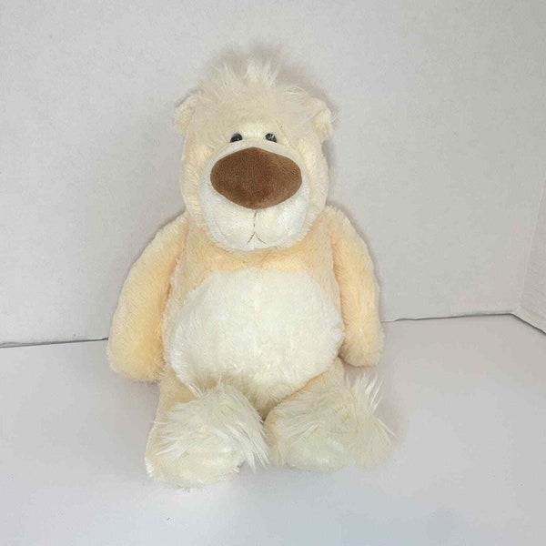 Gund Brody Teddy Bear 13" Yellow Stuffed Plush Brown Nose Animal Toy bb