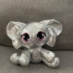 Gund PLushes Ella L&#39;Phante Platinum Elephant Metallic Silver Shiny Stuffed Plush k
