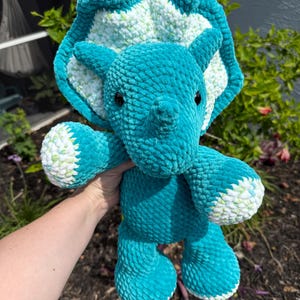 Large Triceratops Crochet Plushie