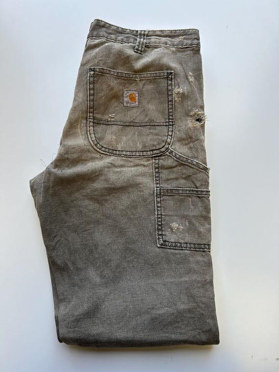 Mens Carhartt Double Knee Trouser / Pants - 1990s Vintage