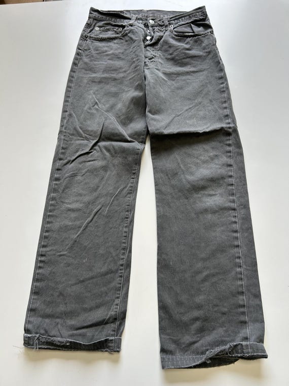 Pantalon en velours cotele Levi Levis Strauss pour homme vintage des annees 1990 coupe classique braguette en jean avec fermeture eclair velours cotele gris W30 L30 Etsy France