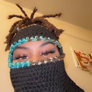 Gehäkelte Ski Maske NUR MUSTER