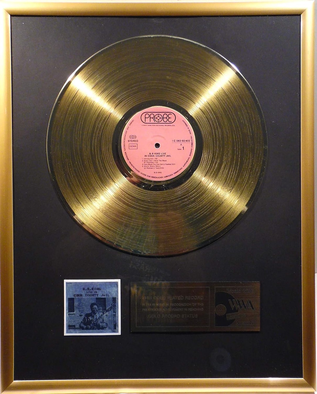 Collage With B.B. King in Cook County Jail Gold Record Gold Record - Etsy