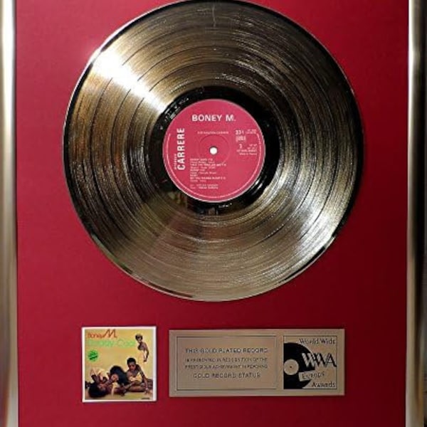 Collage with Boney M. - Daddy Cool gold record gold record