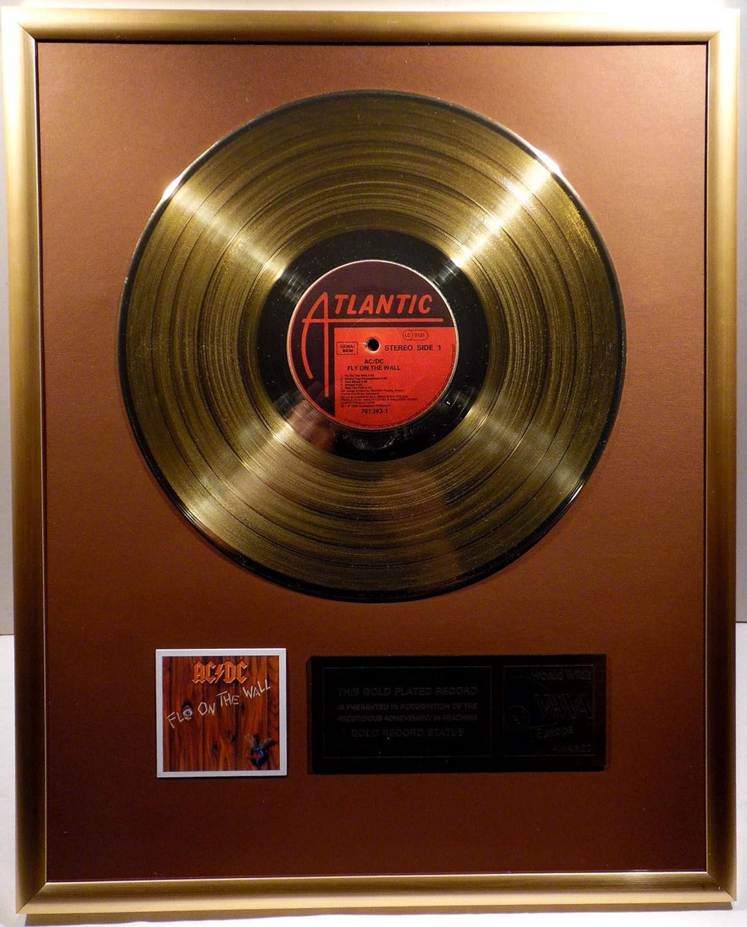 Collage With AC/DC Fly on the Wall Gold Record Gold Record - Etsy