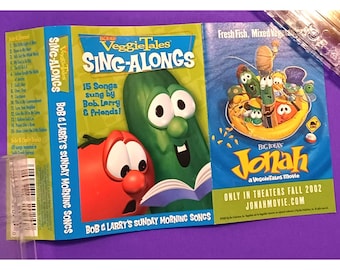 VTG 2002 VeggieTales Sing Along Bob & Larrys Sunday School Songs Cassette Tape
