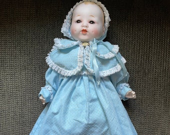 Gorham Baby Doll Collection, Baby in Blue Dress