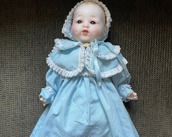 Gorham Baby Doll Collection, Baby in Blue Dress