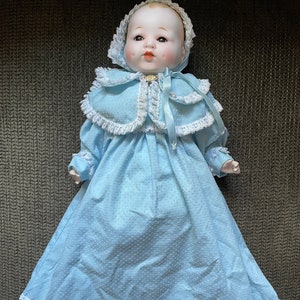 Gorham Baby Doll Collection, Baby in Blue Dress