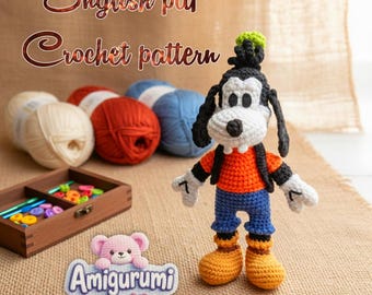 Funny dog Crochet pattern - Dog Plush Pattern: Amigurumi Puppy PDF Tutorial (Digital Download