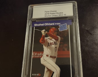 Shohei Ohtani Autographed Rookie Card With Coa - Etsy