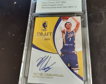 2023  NBA Draft Prospect Victor Wembanyama Auto Gem Mint 10 Bonus Today Downtown custom Rookie