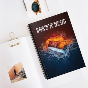 Hockey Spiral Notebook - Hockey Puck Notebook - Ruled Line