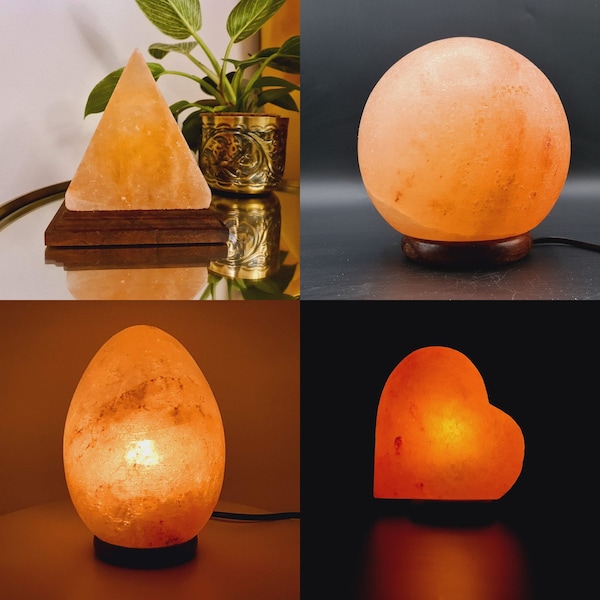 Himalaya Salzlampe Kugel Pyramide Oval Herz förmig Natürliche Himalaya Salzkristall lampe Handgefertige Dekoration home decor