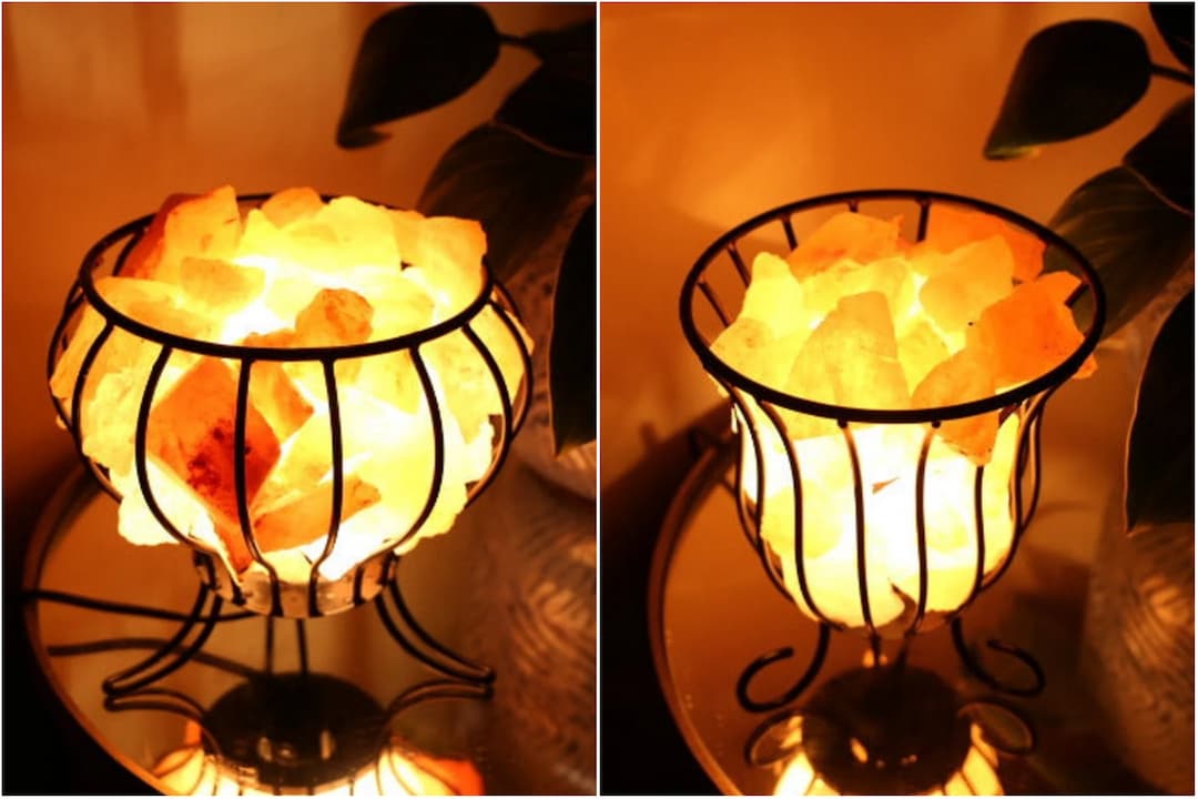 HMALAYA SALT DREAMS Salzkrstall-Tschlampe USB-Pyramde, LED Wechselbar, Warmweß