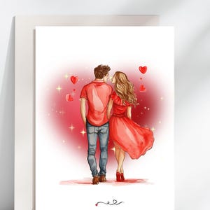 Style Series-kaart voor koppels afdrukbaar