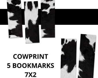 Cow Print Bookmarks