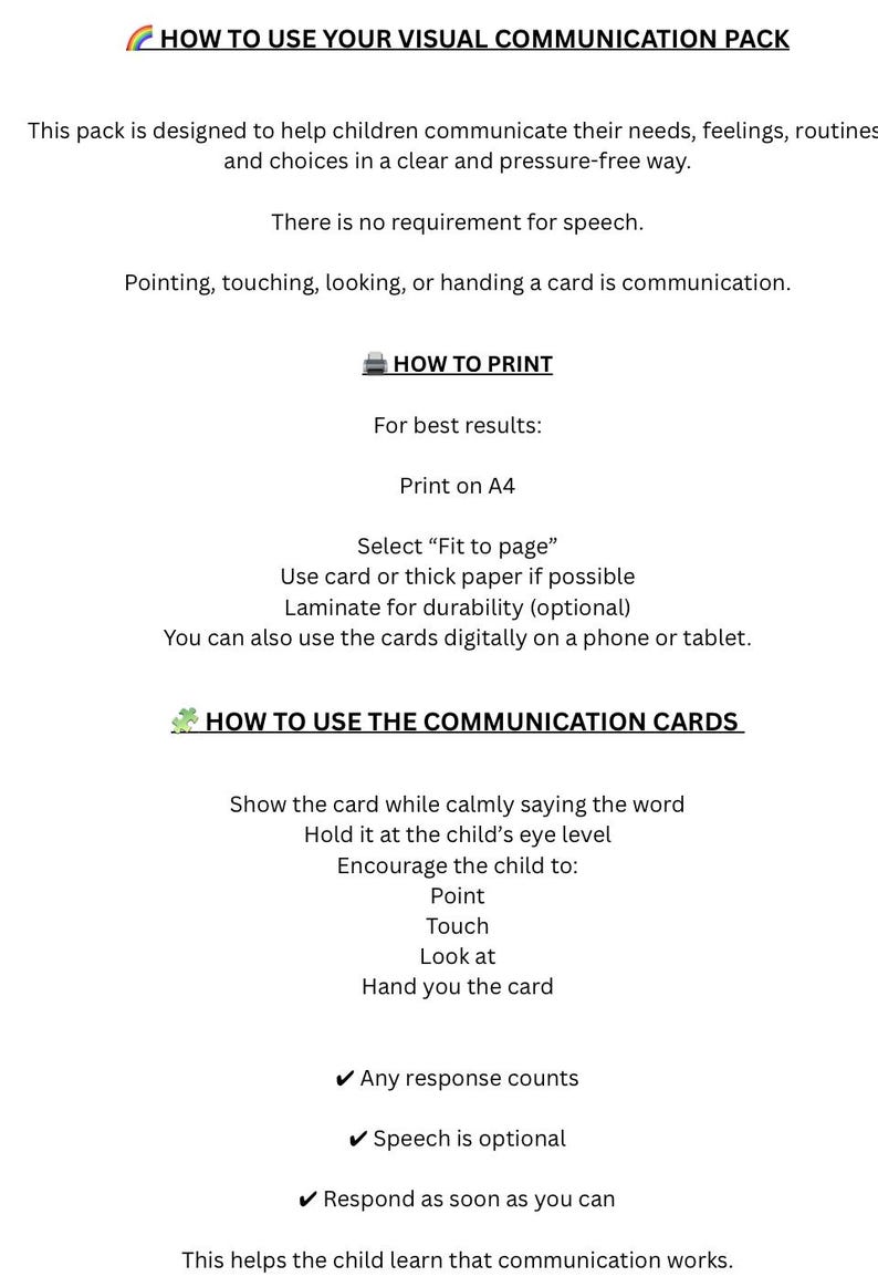 Autism Visual Communication Cards | Printable AAC & PECS Inspired ...