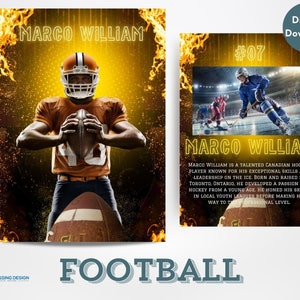Football Trading Card Template | Trading Card Template | Canva Template | Editable Trading Card | Football Card