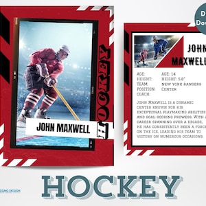 Hockey Trading Card Template | Trading Card Template | Canva Template | Editable Trading Card | Hockey Card