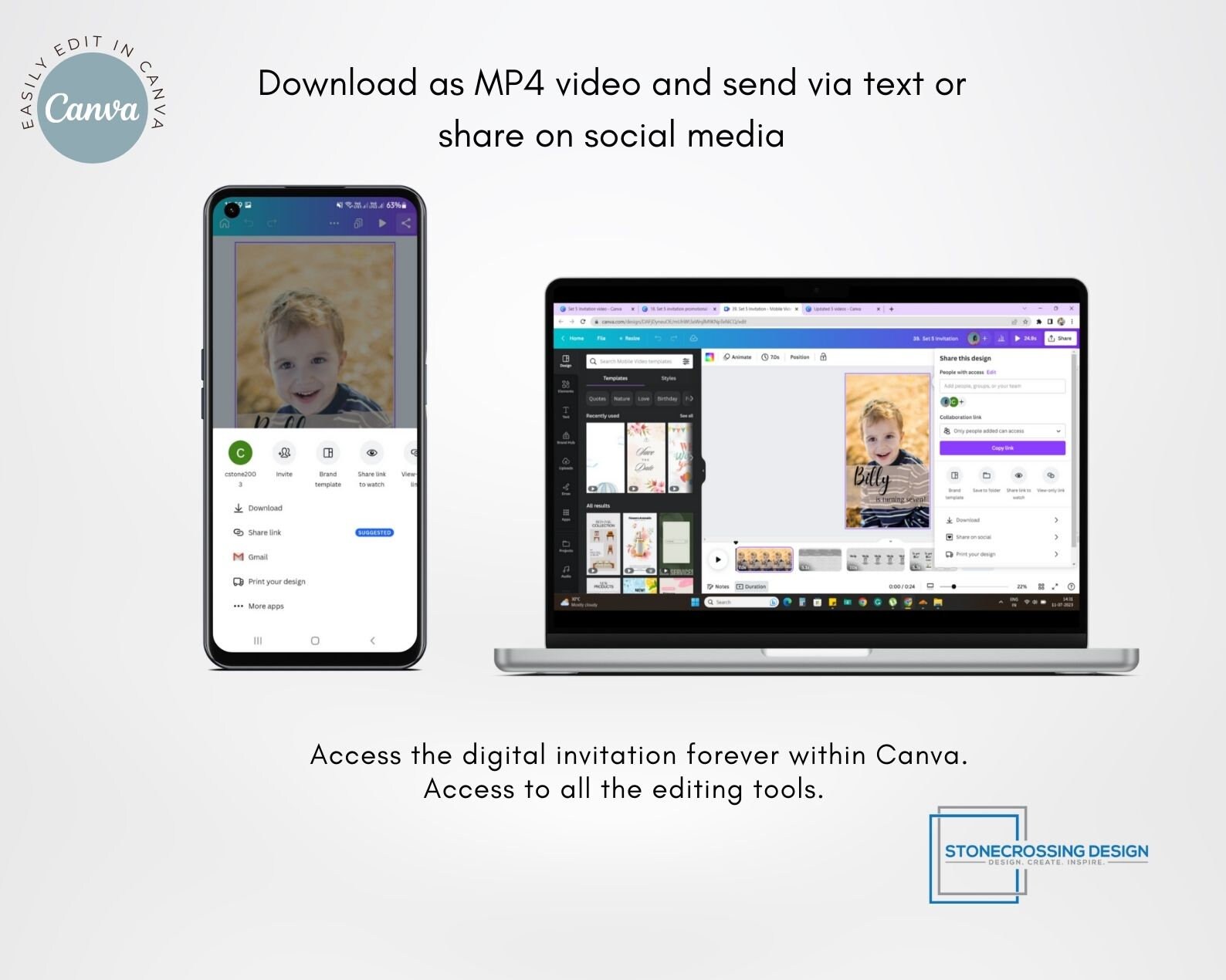 Digital Birthday Party Invitation, Electronicbirthday Party Video E ...