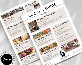Real Estate Local Guide Template, Welcome guide, City guide flyer, Realtor community newsletter, Real estate marketing, Customize, Canva