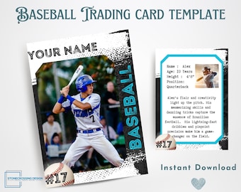 Baseball Trading Card Template | Trading Card Template | Canva Template | Editable Trading Card | Baseball Card