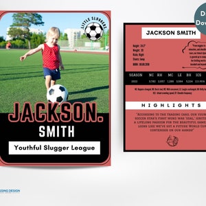 Soccer Trading Card Template | Trading Card Template | Canva Template | Editable Trading Card | Soccer Card
