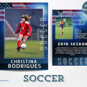 Soccer Trading Card Template | Trading Card Template | Canva Template | Editable Trading Card | Soccer Card
