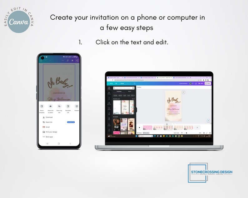 Digital Baby Shower Invitation, Electronic Baby Shower Video E-vite ...