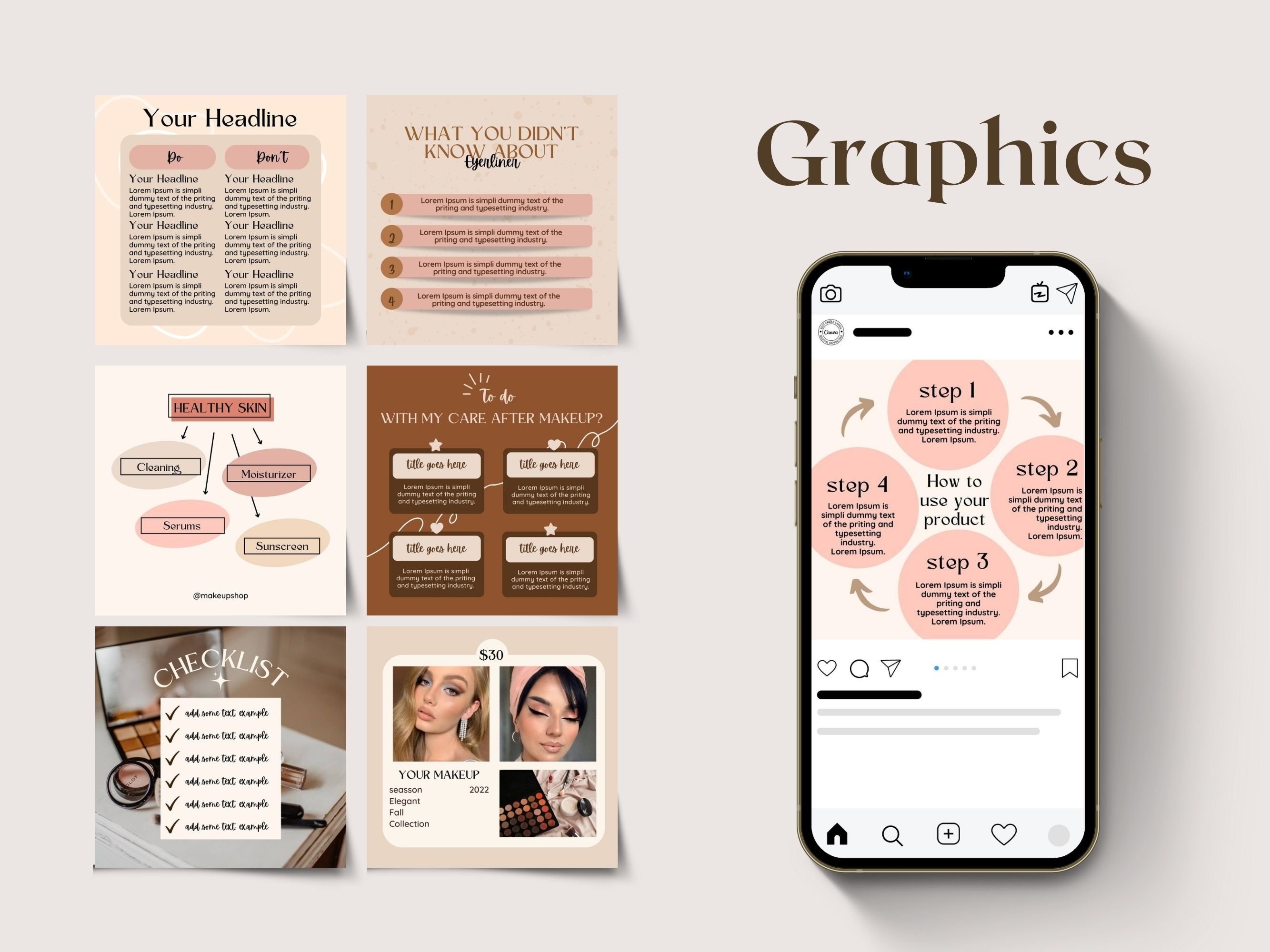 100+ Makeup Artist Instagram Templates. Skincare. Social Media ...